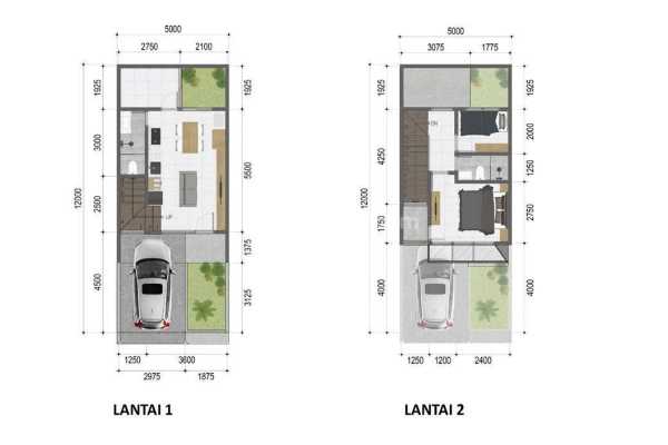 Inspirasi Gambar Denah Rumah 2 Lantai