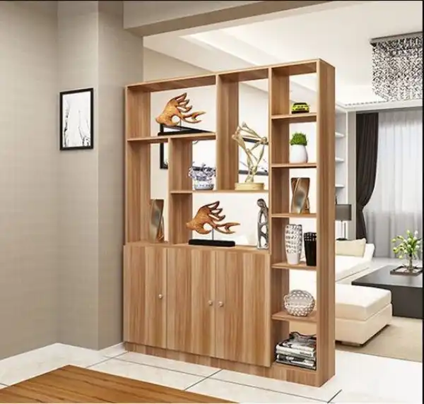 Sekat Ruang Tamu Minimalis Modern dari Kayu