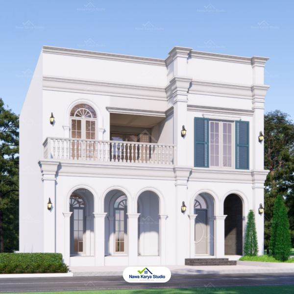 desain rumah klasik Bergaya Prancis