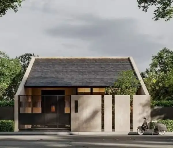 Konsep Open Space dengan Sentuhan Industrial rumah minimalis 1 lantai