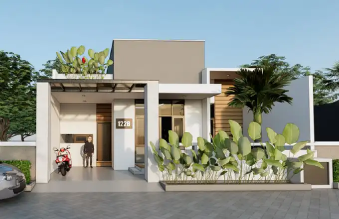 Nuansa Tropis Modern ala Resort_rumah minimalis 1 lantai